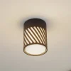 Udendørs Loftlamper ^ Lindby udendørs loftlampe Lurinda, 10,5 cm, sort, aluminium,