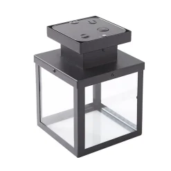 Lindby Terrassebelysning|Udendørs Loftlamper > udendørs loftlampe Mandus, sort, stål, 22 cm