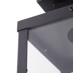 Lindby Terrassebelysning|Udendørs Loftlamper > udendørs loftlampe Mandus, sort, stål, 22 cm