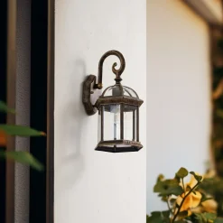 Lindby Væglamper > udendørs væglampe Adelisa, guld antik, aluminium, højde 39 cm