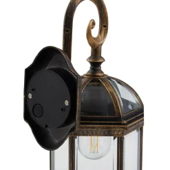 Lindby Væglamper > udendørs væglampe Adelisa, guld antik, aluminium, højde 39 cm