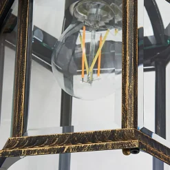 Lindby Væglamper > udendørs væglampe Adelisa, guld antik, aluminium, højde 39 cm