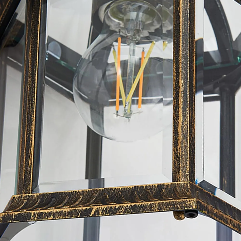 Lindby Væglamper > udendørs væglampe Adelisa, guld antik, aluminium, højde 39 cm