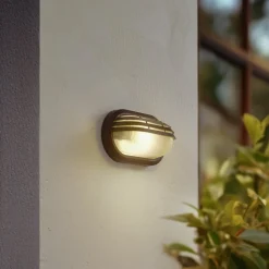 Lindby Væglamper > udendørs væglampe Adita, sort, ABS, højde 16,3 cm