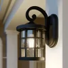 Lindby Terrassebelysning|Væglamper > udendørs væglampe Ankea, sort, højde 28 cm, IP23, E27