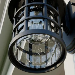 Lindby Terrassebelysning|Væglamper > udendørs væglampe Ankea, sort, højde 28 cm, IP23, E27