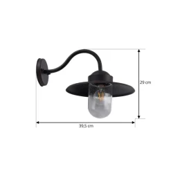 Lindby Terrassebelysning|Væglamper > udendørs væglampe Bilma, rustfarvet, glas, 29 cm