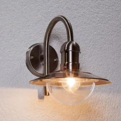 Lindby Terrassebelysning|Væglamper > udendørs væglampe Damion, 30 cm, stål, E27, IP44