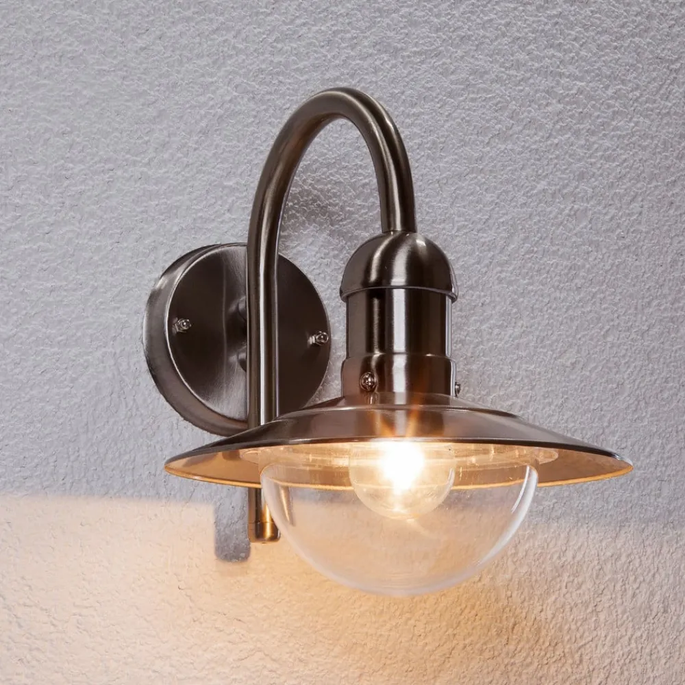 Lindby Terrassebelysning|Væglamper > udendørs væglampe Damion, 30 cm, stål, E27, IP44