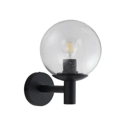 Lindby Terrassebelysning > udendørs væglampe Dangan, klar, glas, Ø 20 cm