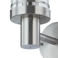 Lindby Terrassebelysning|Væglamper > udendørs væglampe Djori, aluminiumfarvet, stål, E27