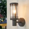 Terrassebelysning|Væglamper ^ Lindby udendørs væglampe Djori, 28 cm, antracit, stål, E27