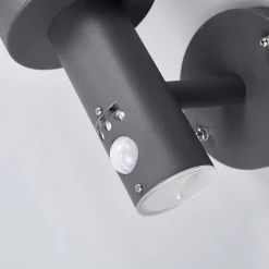 Væglampe Med Sensor|Terrassebelysning ^ Lindby Udendørs væglampe Djori, Sensor, antracit, stål