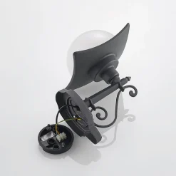 Lindby Væglamper > udendørs væglampe Elinda, højde 29 cm, antracit, glas