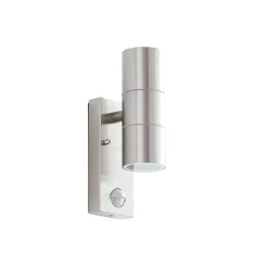 Lindby Væglampe Med Sensor|Terrassebelysning > udendørs væglampe Eyrin, højde 22 cm, stål, sensor