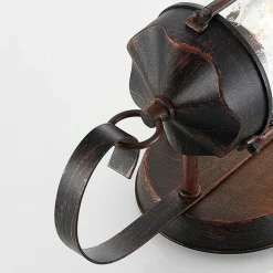 Lindby Terrassebelysning|Væglamper > udendørs væglampe Farly, rustbrun, aluminium, 17 cm