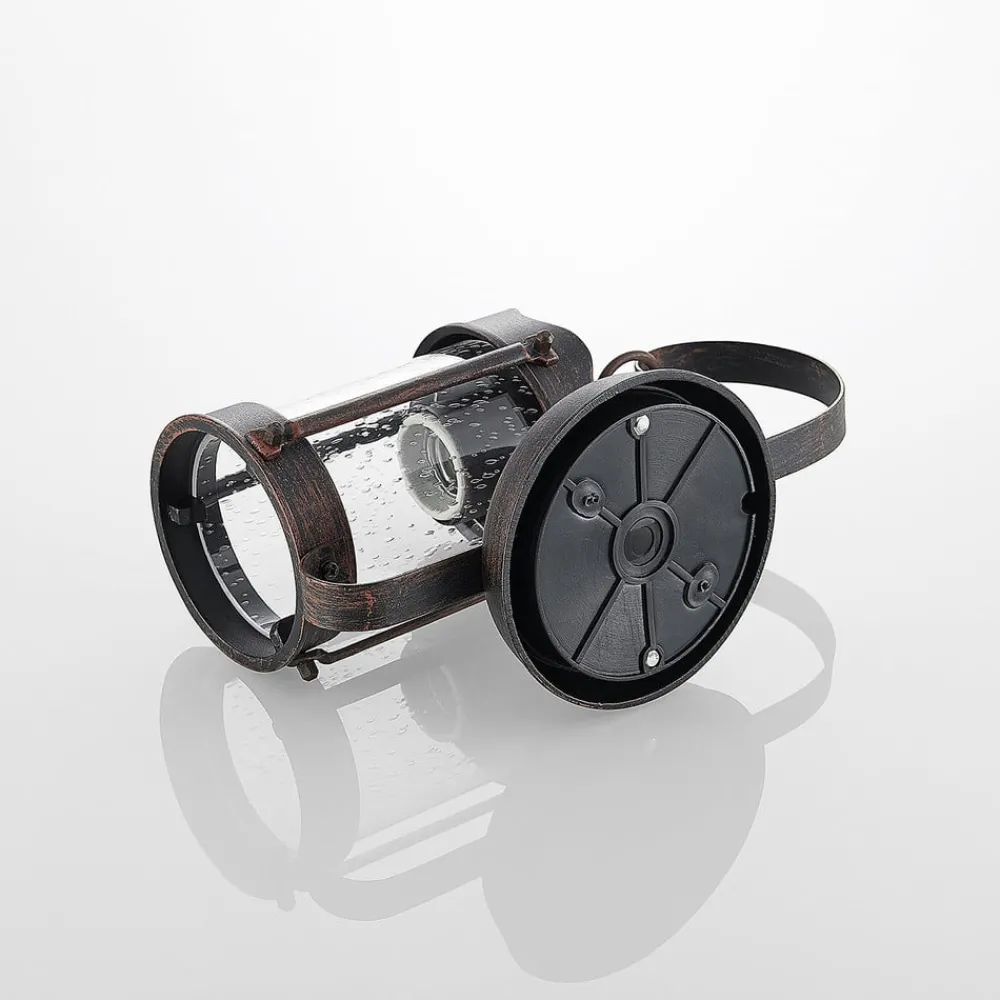 Lindby Terrassebelysning|Væglamper > udendørs væglampe Farly, rustbrun, aluminium, 17 cm