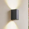 Lindby Væglamper > udendørs væglampe Fijona, mørkegrøn, aluminium, højde 15 cm
