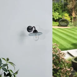 Lindby Terrassebelysning|Væglamper > udendørs væglampe Filip, rustbrun, 30 cm, E27, IP44