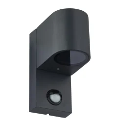 Lindby Væglampe Med Sensor > udendørs væglampe Gelso, aluminium, 15 cm, GU10, sensor