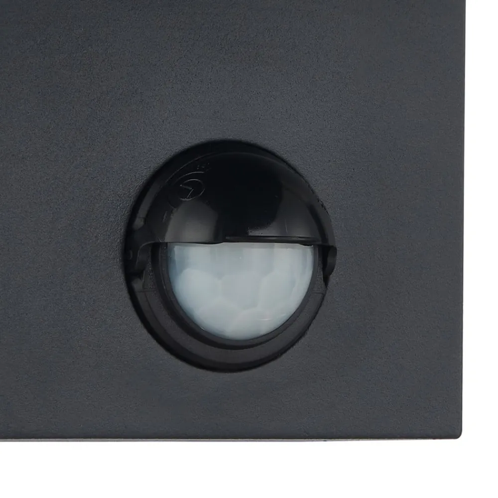 Lindby Væglampe Med Sensor > udendørs væglampe Gelso, aluminium, 15 cm, GU10, sensor