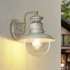Terrassebelysning|Væglamper ^ Lindby udendørs væglampe Gwendolyn, hvid antik, metal, 26 cm