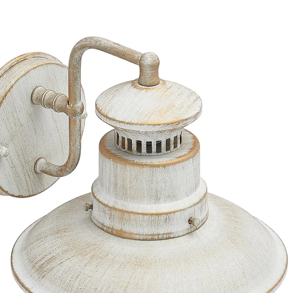 Terrassebelysning|Væglamper ^ Lindby udendørs væglampe Gwendolyn, hvid antik, metal, 26 cm