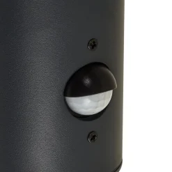 Lindby Væglampe Med Sensor > udendørs væglampe Heulo, Ø 10,5 cm, røggrå, sensor