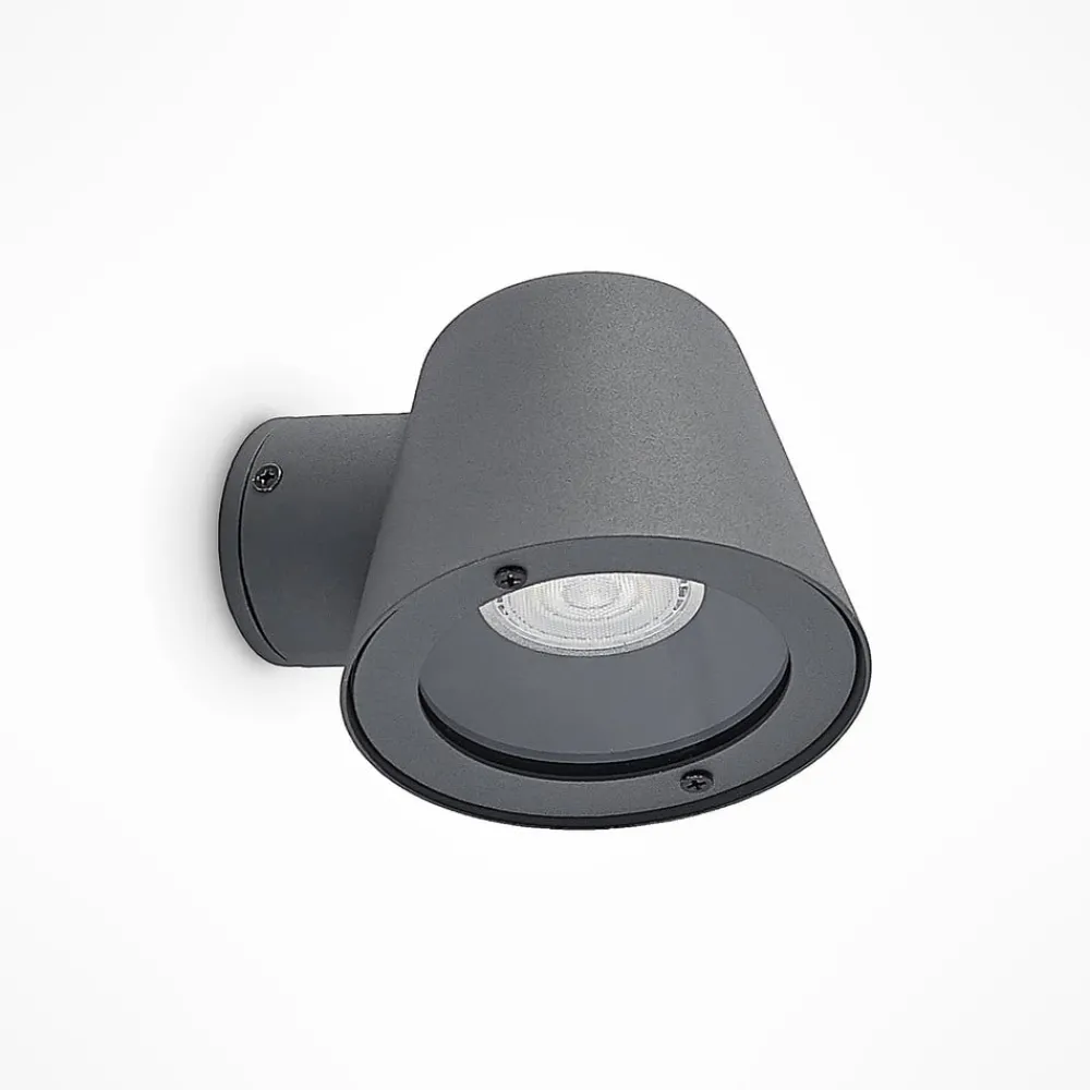 Lindby Terrassebelysning|Væglamper > udendørs væglampe Ileyna, antracit, metal, 15 cm