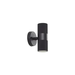 Lindby Væglamper > udendørs væglampe Jovane, sort, aluminium, 2 lyskilder