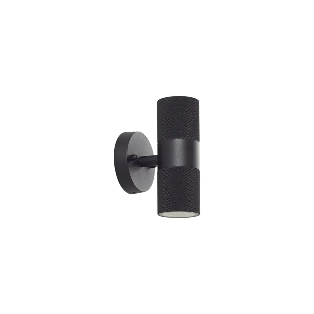 Lindby Væglamper > udendørs væglampe Jovane, sort, aluminium, 2 lyskilder