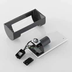 Væglampe Med Sensor|Terrassebelysning ^ Lindby udendørs væglampe Junias, 24 cm, antracit, sensor