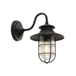 Væglamper ^ Lindby udendørs væglampe Kyan, højde 40 cm, sort, IP44, E27