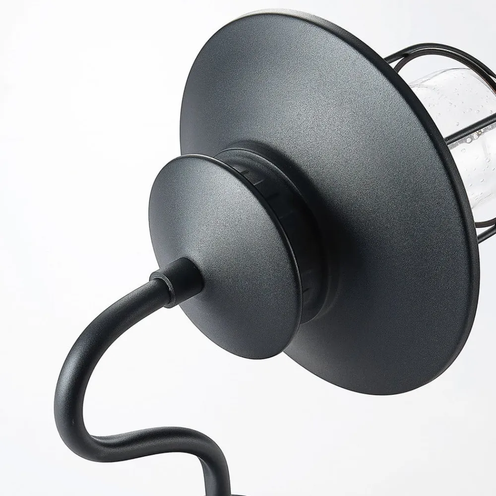Væglamper ^ Lindby udendørs væglampe Kyan, højde 40 cm, sort, IP44, E27