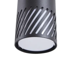 Lindby Terrassebelysning > udendørs væglampe Lurinda, 1 lyskilde, sort, aluminium, Ø10cm