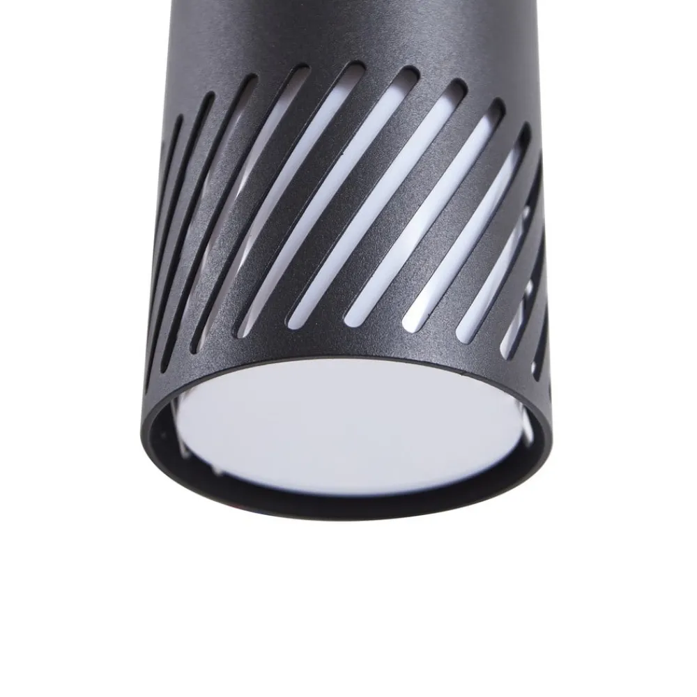 Lindby Terrassebelysning > udendørs væglampe Lurinda, 1 lyskilde, sort, aluminium, Ø10cm