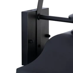 Lindby Terrassebelysning > udendørs væglampe Mertollio, højde 47 cm, sort, glas