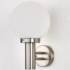 Lindby Terrassebelysning|Væglamper > udendørs væglampe Nada, stål, glas, 32 cm høj, E27