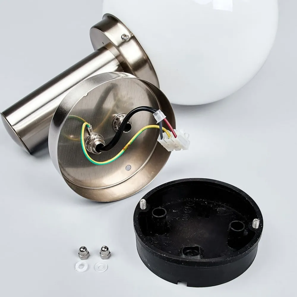 Lindby Væglampe Med Sensor|Terrassebelysning > udendørs væglampe Nada, stål, glas, sensor, E27