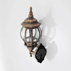 Lindby Terrassebelysning|Væglamper > udendørs væglampe Nadesha, højde 47 cm, børstet guld