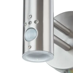 Lindby Væglampe Med Sensor|Væglamper > udendørs væglampe Noemi, sensor, grå, stål, 34 cm