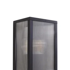 Lindby Væglampe Med Sensor|Terrassebelysning > udendørs væglampe Peldar, sensor, riflet, IP44, E27