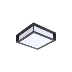 Lindby Terrassebelysning|Væglamper > udendørs væglampe Sivana, sort, aluminium, 26 cm x 26 cm