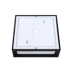 Lindby Terrassebelysning|Væglamper > udendørs væglampe Sivana, sort, aluminium, 26 cm x 26 cm