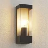 Terrassebelysning|Væglamper ^ Lindby udendørs væglampe Tilian, højde 25 cm, antracit, stål
