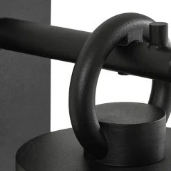 Lindby Væglampe Med Sensor|Terrassebelysning > udendørs væglampe Yrene, 20cm, sort, sensor, riffel