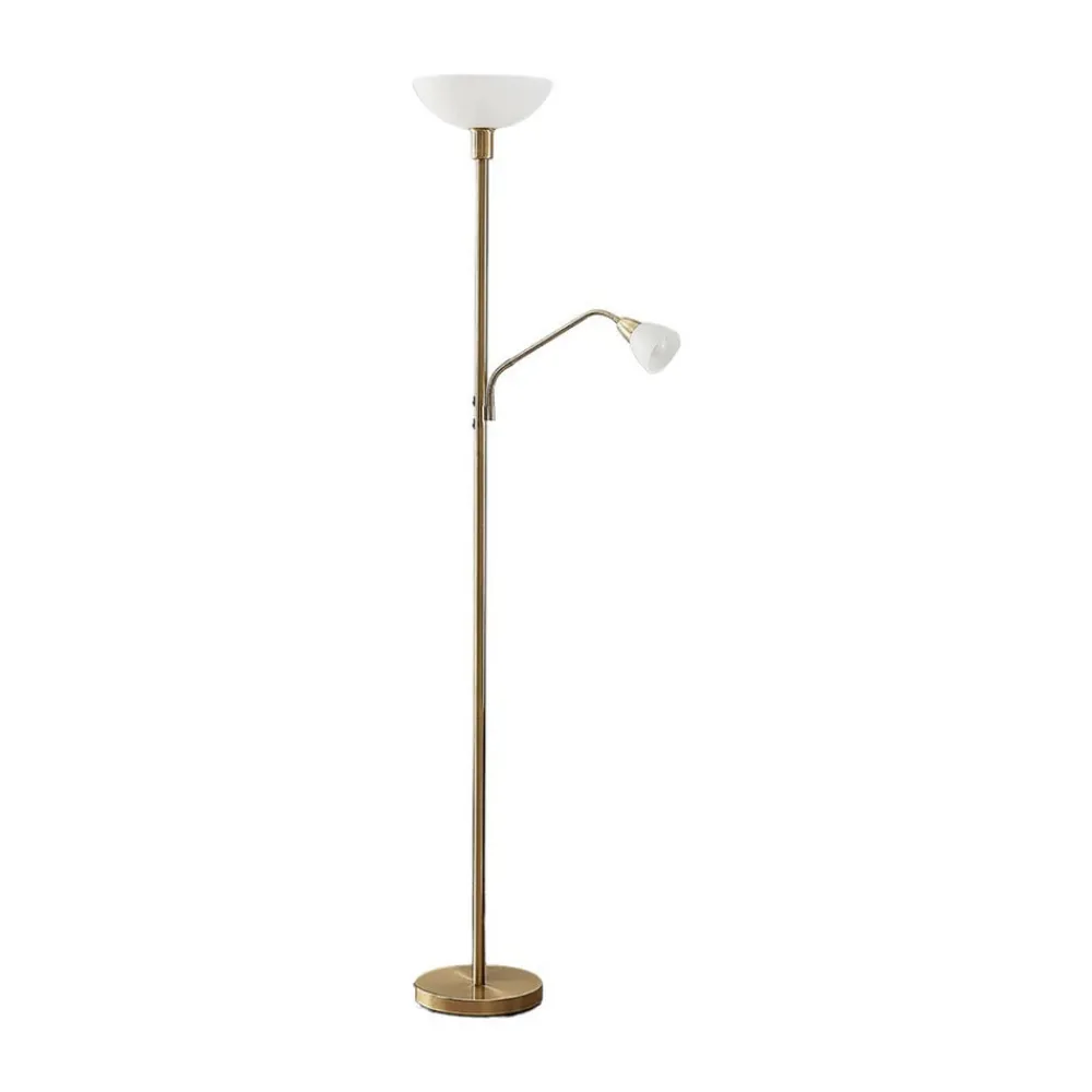 Lindby Gulvlamper|Gulvlamper > uplight Jost, 180 cm, messing, læselampe, E27