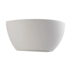 Lindby Gang|Pendellamper > uplight væglampe Jimmy, hvid, gips, halvcirkelformet, 24 cm, E14
