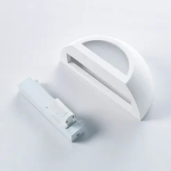 Lindby Gang|Pendellamper > uplight væglampe Jimmy, hvid, gips, halvcirkelformet, 24 cm, E14