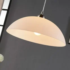 Pendellamper|Pendellamper ^ Lindby Valeria hængelampe, hvid, glas, Ø 40 cm, E27